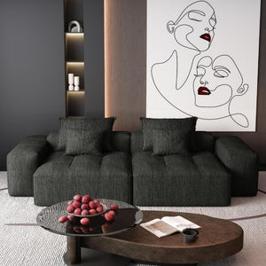 Modern Oversized Modular Sectional Sofa with Pillows - Multiple Colors