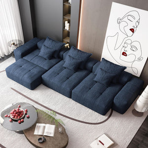 Modern Oversized Modular Sectional Sofa with Pillows - Multiple Colors
