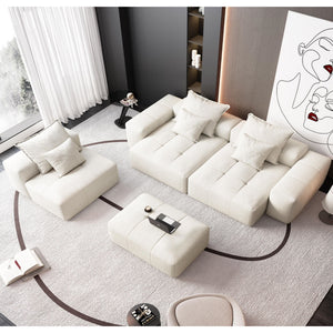 Modern Oversized Modular Sectional Sofa with Pillows - Multiple Colors