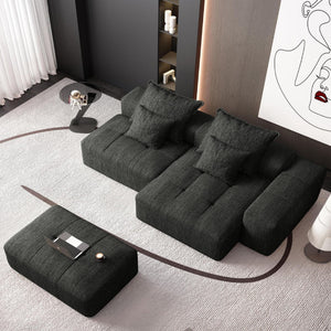 Modern Oversized Modular Sectional Sofa with Pillows - Multiple Colors