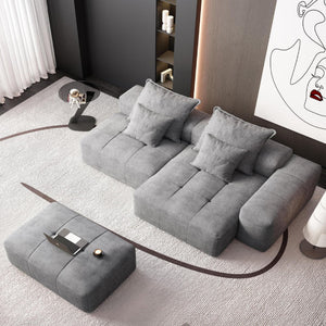 Modern Oversized Modular Sectional Sofa with Pillows - Multiple Colors