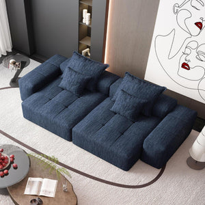 Modern Oversized Modular Sectional Sofa with Pillows - Multiple Colors