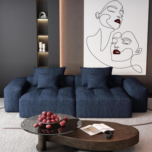 Modern Oversized Modular Sectional Sofa with Pillows - Multiple Colors