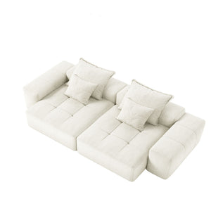 Modern Oversized Modular Sectional Sofa with Pillows - Multiple Colors