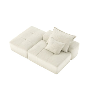 Modern Oversized Modular Sectional Sofa with Sparkling Chenille Fabric - Multiple Colors