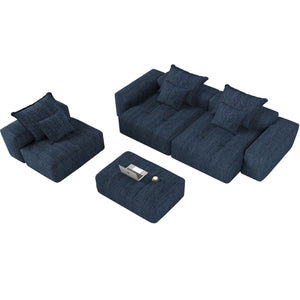 Modern Oversized Modular Sectional Sofa with Pillows - Multiple Colors
