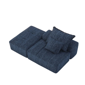 Modern Oversized Modular Sectional Sofa with Sparkling Chenille Fabric - Multiple Colors