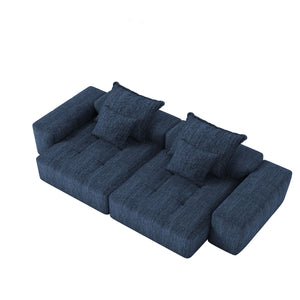 Modern Oversized Modular Sectional Sofa with Pillows - Multiple Colors