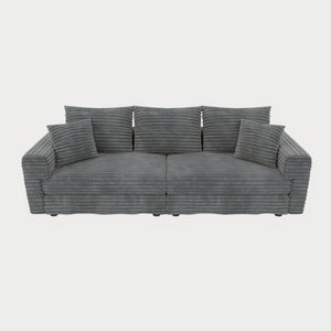 Modern Upholstered Sofa with Deep Cushions - Multiple Sizes & Colors