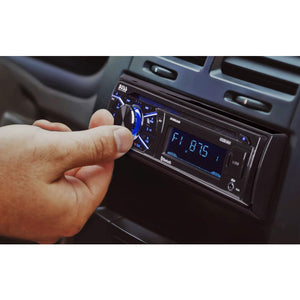 BOSS Audio Vehicle Single DIN Bluetooth Stereo System w/ Full Range Speaker Pair - TRAPSKI