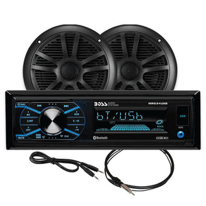 Boss Audio MCBK634B.6 Marine Stereo 6.5" Speaker Kit - Black - TRAPSKI