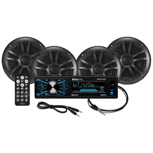 Boss Audio MCBK634B.64 Kit w/MR634UAB, 4 MR6B Speakers, MRANT10 Antenna - TRAPSKI