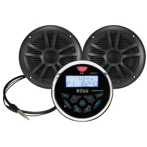 Boss Audio MCKGB350W.6 Marine Stereo 6.5" Speaker Kit - Black - TRAPSKI