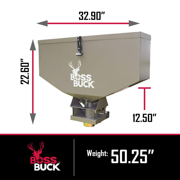 Boss Buck BB-1.80 80 Pound Capacity Non-Typical ATV Feed Spreader and Seeder