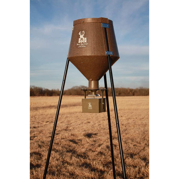 Boss Buck Hunting 200 Series Large Automatic Wildlife Deer Feeder 200lb Capacity