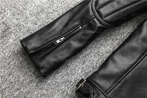 Bouncer Real Sheepskin Leather Biker Jacket