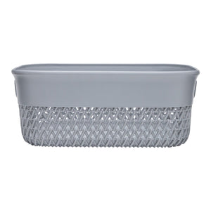 Life Story Lightweight Heavy Duty Storage Woven Basket 4 Quarts, Grey (14 Pack)
