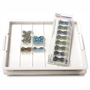 Bead Storage Bundle for Craft Supplies with Tray, Lid, & 39 Piece Container Pack