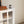 Buffet Storage Cabinet with Double Glass Doors and Bell Handle - White