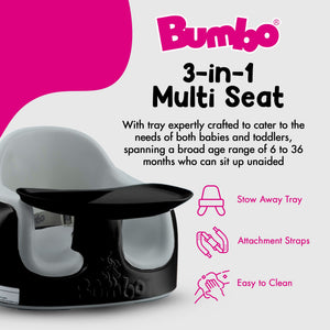 Bumbo Toddler Multi Seat 3-in-1 Booster High Chair and Tray, Black/Monsoon