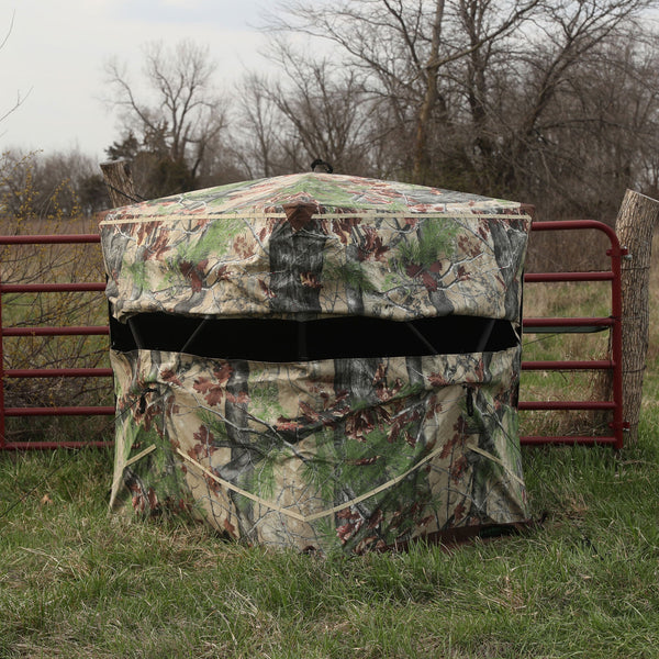 Barronett Blinds Ox 4 2-Person Pop-Up Ground Deer Hunting Blind, Backwoods Camo