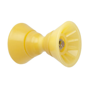C.E. Smith 4" Bow Bell Roller Assembly - Yellow TPR - TRAPSKI