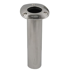 C.E. Smith 70 Series Standard Flush Mount Rod Holder - 0 Degree - Stainless Steel - Cast Bottom - Black Liner - TRAPSKI