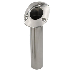 C.E. Smith 70 Series Standard Flush Mount Rod Holder - 30 Degree - Stainless Steel - Cast Bottom - Black Liner - TRAPSKI