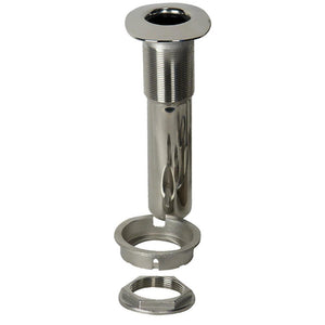 C.E. Smith 80 Series Screwless Flush Mount Rod Holder - 0 Degree - Stainless Steel - Swivel Bottom - Black Liner - TRAPSKI