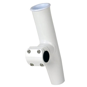 C.E. Smith Adjustable Mid Mount Rod Holder - 7/8" or 1" OD - White Powder Coat Aluminum w/Sleeve Hex Key - TRAPSKI