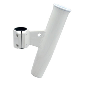 C.E. Smith Aluminum Vertical Clamp-On Rod Holder 1-2/3" OD White Powdercoat w/Sleeve - TRAPSKI