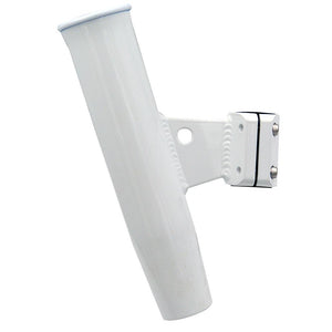 C.E. Smith Aluminum Vertical Clamp-On Rod Holder 1-5/16" OD White Powdercoat w/Sleeve - TRAPSKI