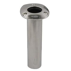 C.E. Smith Flush Mount Rod Holder - 0 Degree - Black Liner w/Drain - No Logo [53670CNA] - TRAPSKI