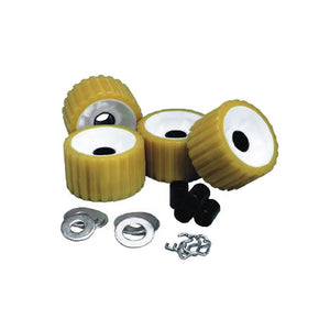 C.E. Smith Ribbed Roller Replacement Kit - 4 Pack - Gold - TRAPSKI