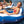 Intex American Flag 2 Person Float w/ River Run 1 Person Tube, Blue (4 Pack)