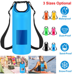 Floating Waterproof Dry Bag Floating Dry Sacks with Observable Window 10L Roll Top Lightweight Dry Storage Bag for Kayaking Rafting Boating Swimming C