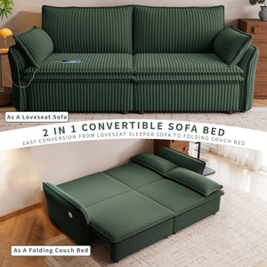 Multi-Functional 85-Inch Convertible Sofa Bed