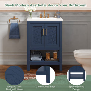 Modern Bathroom Vanity With Elegant Twill Design