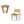 Outdoor 3 Pieces Dining Set - Teak