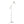 Marcel Contemporary/Glam Floor Lamp in White Marble and Nickel Metal