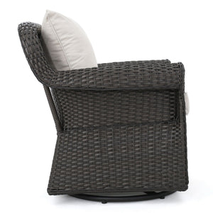 Amaya Outdoor Swivel Rocker Chair with Water Resistant Cushions