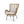 Modern Aesthetic Outdoor Rattan Accent Chair With Metal Legs
