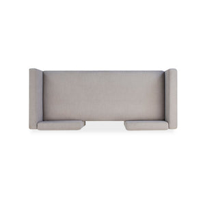 Upholstered Ottoman With 2 Bolster Pillows For Living Room - Gray