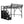 Queen Size Loft Bed With Stairs, Storage Shelves, Wardrobe - Black