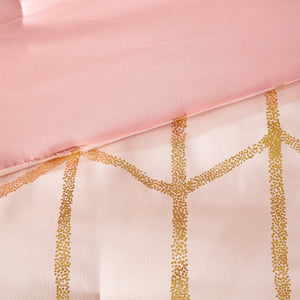 5-Piece King/Cal King 100% Polyester Brushed Printed Comforter Set