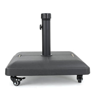Wheelie - Stylish Square Umbrella Base With Stainless Steel Pole Handle