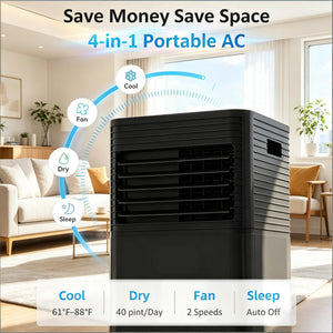Modern Mobile Air Conditioner with Wheels