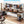 2 Person Desk With Monitor Stand, Long Office Workstation With Dual Storage Shelves And Frame - Brown / Black