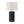 Contemporary Black Resin Table Lamp with Ivory Shade, 24 inches High