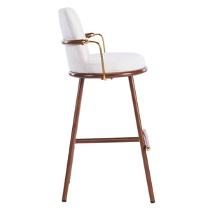 Chaya Indoor Upholstered Bar Stool with Metal Frame